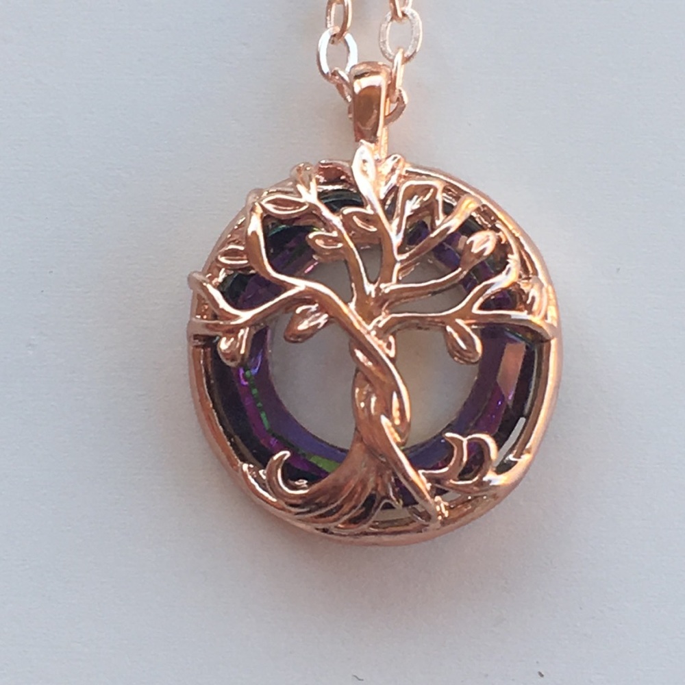 🦋 Tree Of Life Necklace Rose Gold Adult Teen Child 18 to 20 Inches